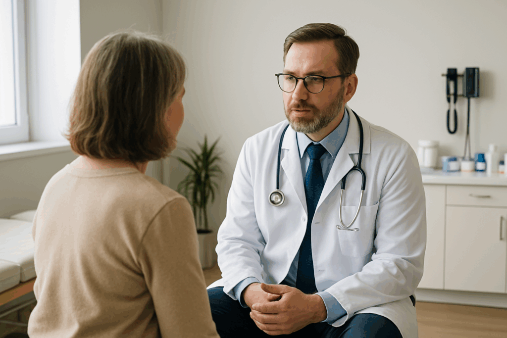 doctor consulting patient on pros of direct primary care